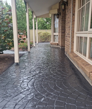Resurfacing in Slate Grey with Large Tile Stencil