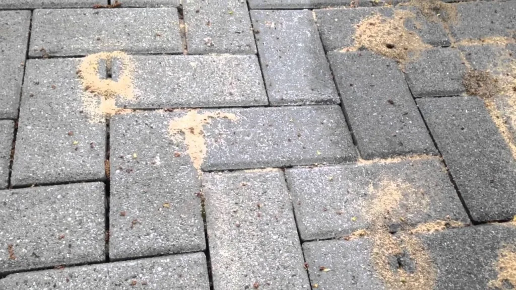 Ants in brick paving