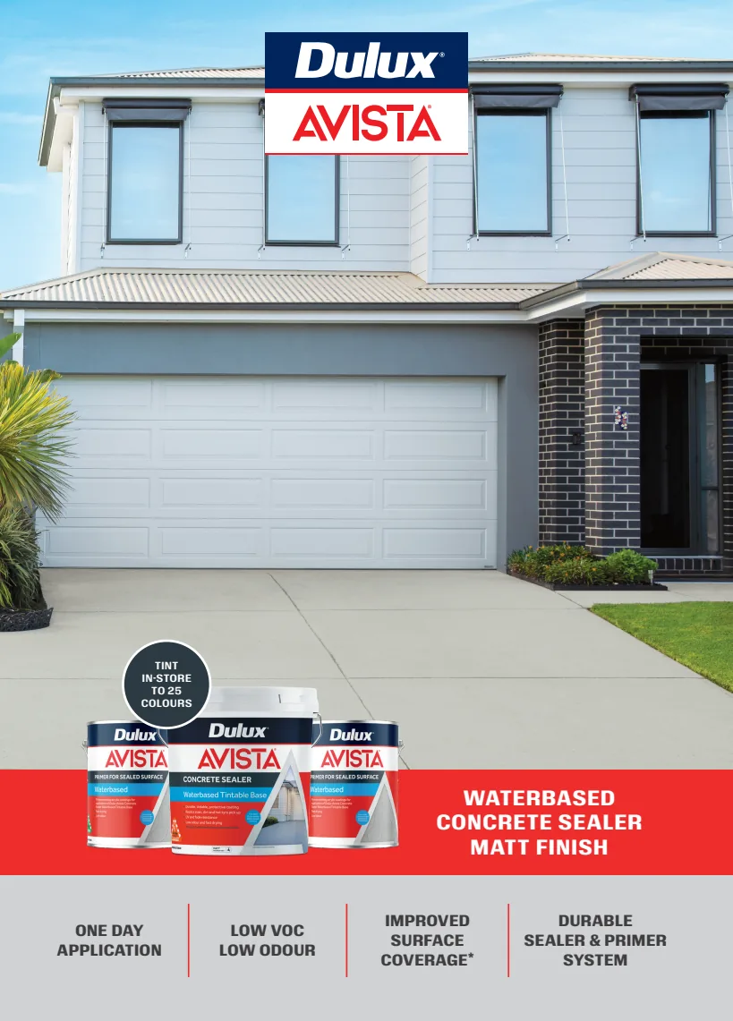 Dulux Avista waterbased concrete sealer