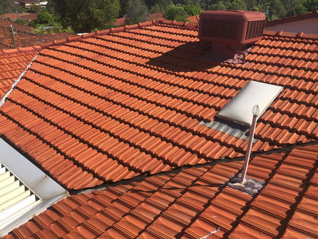 Repaired cleaned tiled roof